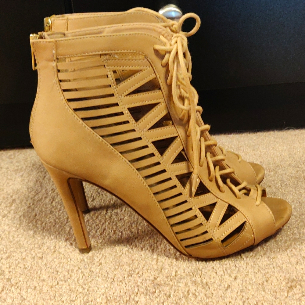 Paprika Lace Up Heels